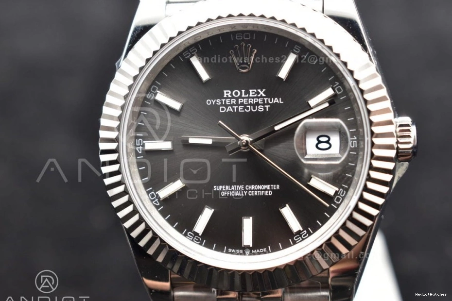 DateJust Edition SA 126334 904L Casual Steel Dial 1:1 Bracelet Stick DIWF on 639 Grey Best 41 Jubilee 0110